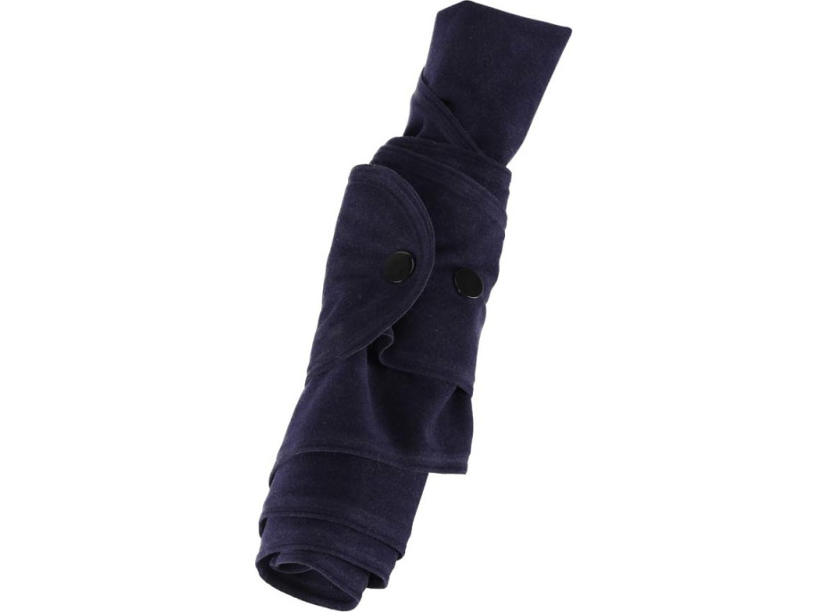 Nafukovací boční cestovní polštář na rameno - tmavě modrý