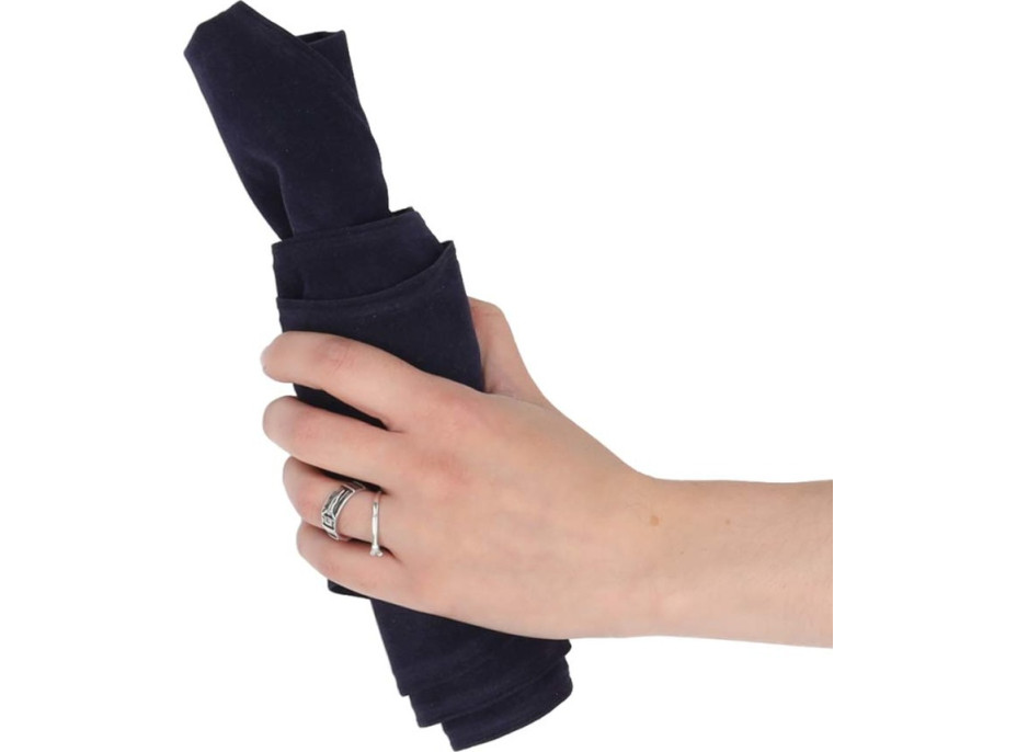 Nafukovací boční cestovní polštář na rameno - tmavě modrý