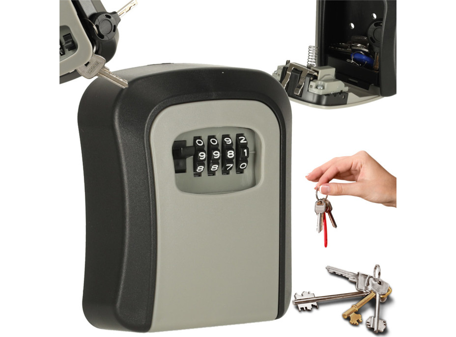 Nástěnná skříňka na klíče s kódem