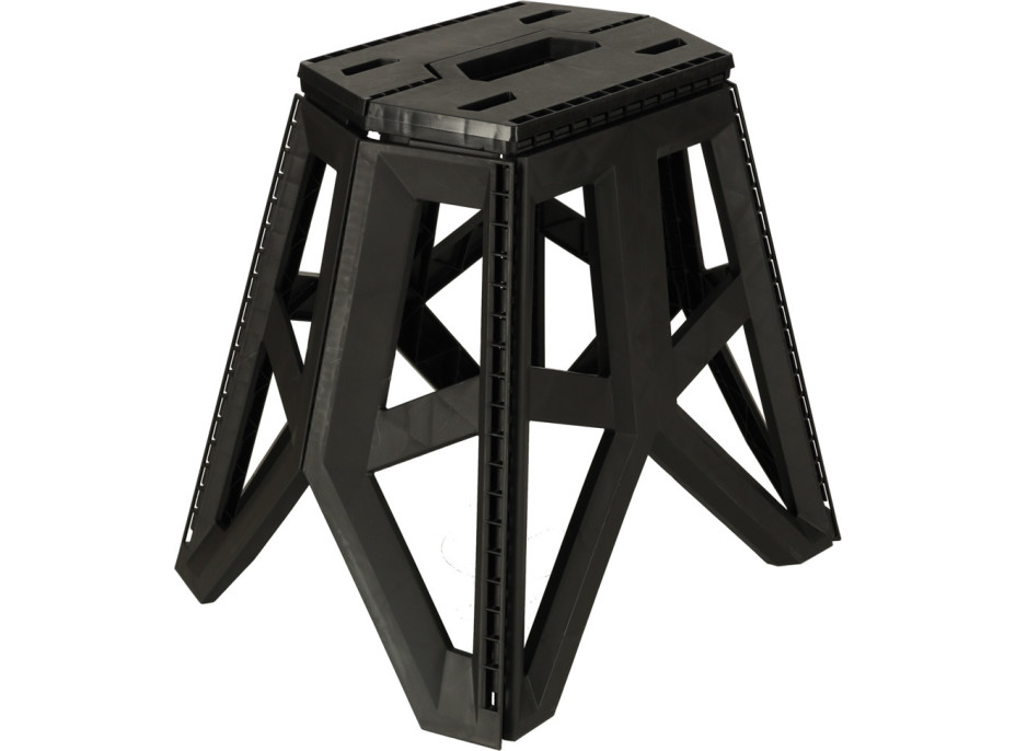Skládací turistická stolička 39,5 cm - černá