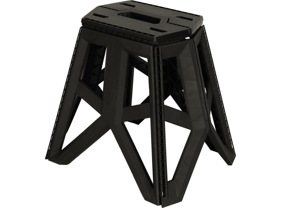 Skládací turistická stolička 39,5 cm - černá