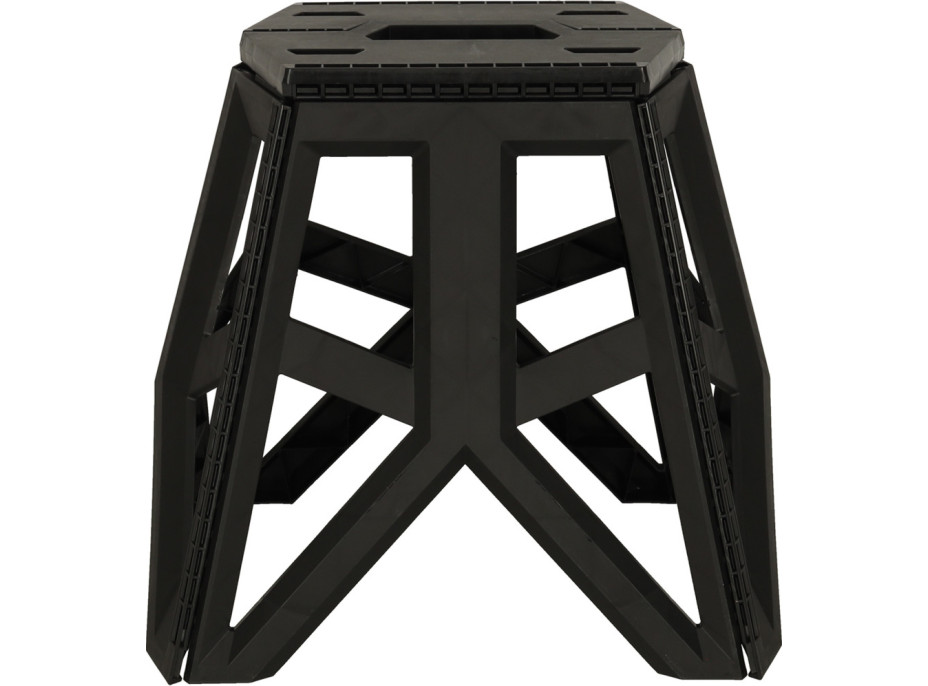 Skládací turistická stolička 39,5 cm - černá