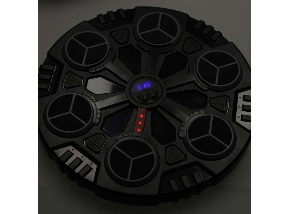 Boxerský nástěnný trenažér KX3009 s Bluetooth, LED a USB + rukavice