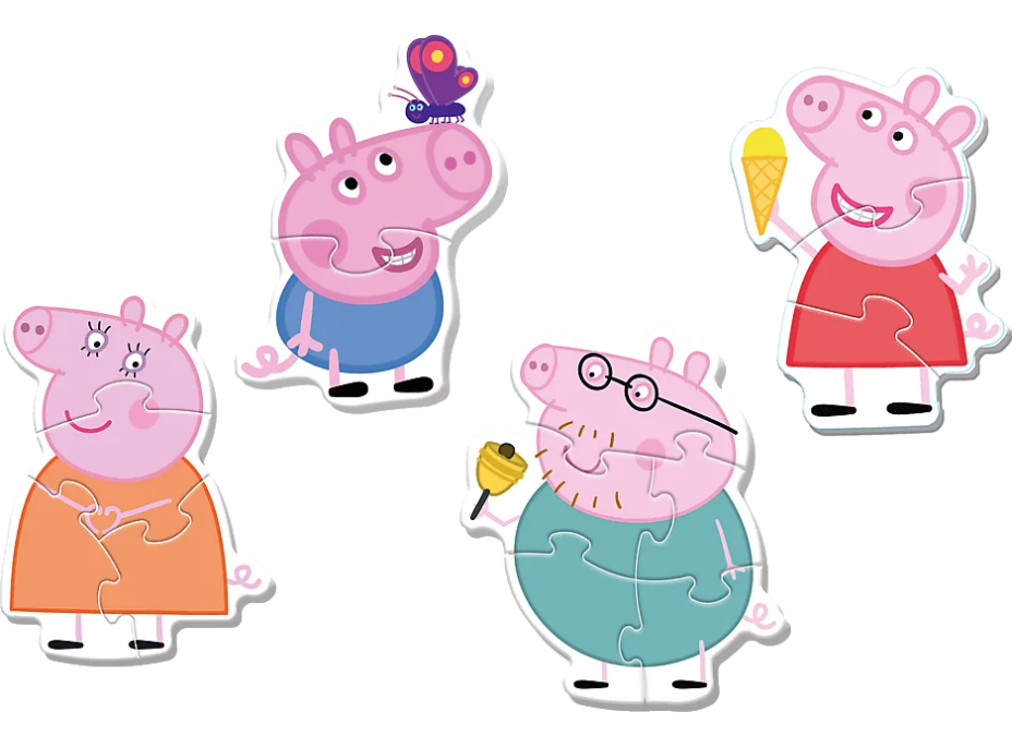 TREFL Baby puzzle Prasátko Peppa 4v1 (3,4,5,6 dílků)