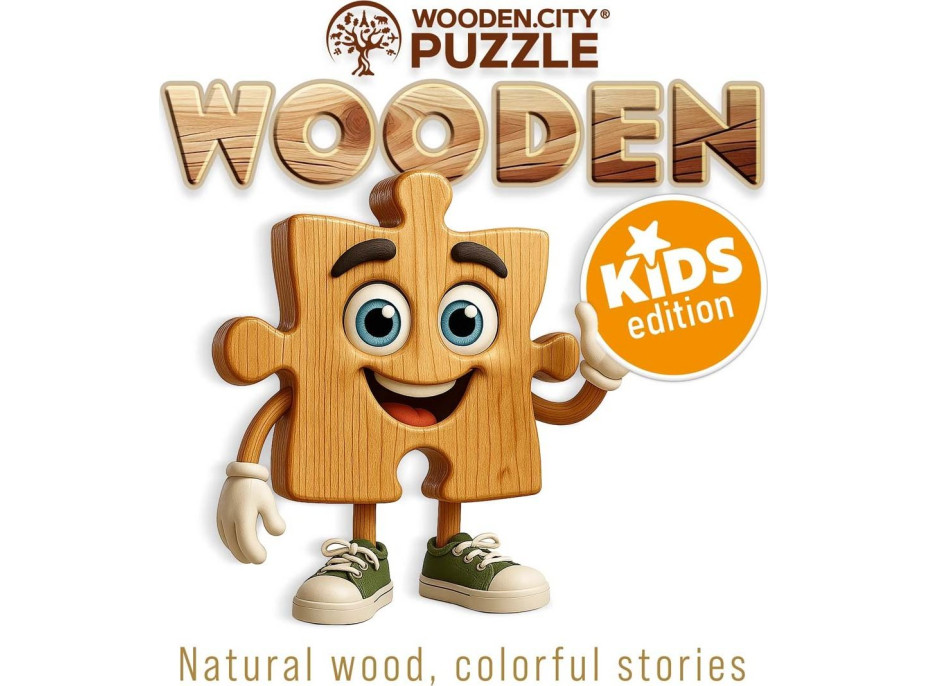 WOODEN CITY Dřevěné puzzle Roztomilé koťátko 40 dílků