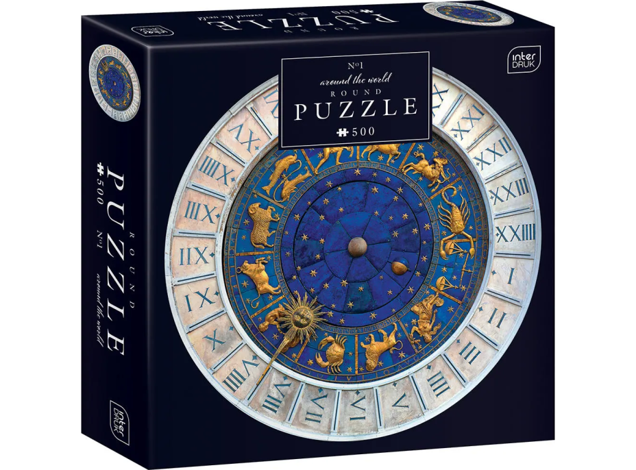 INTERDRUK Kulaté puzzle Around the World: Znamení 500 dílků