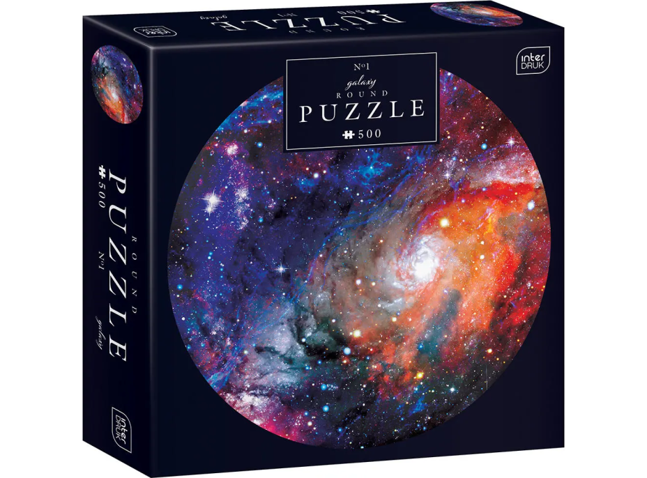 INTERDRUK Kulaté puzzle Galaxy: Vesmír 500 dílků