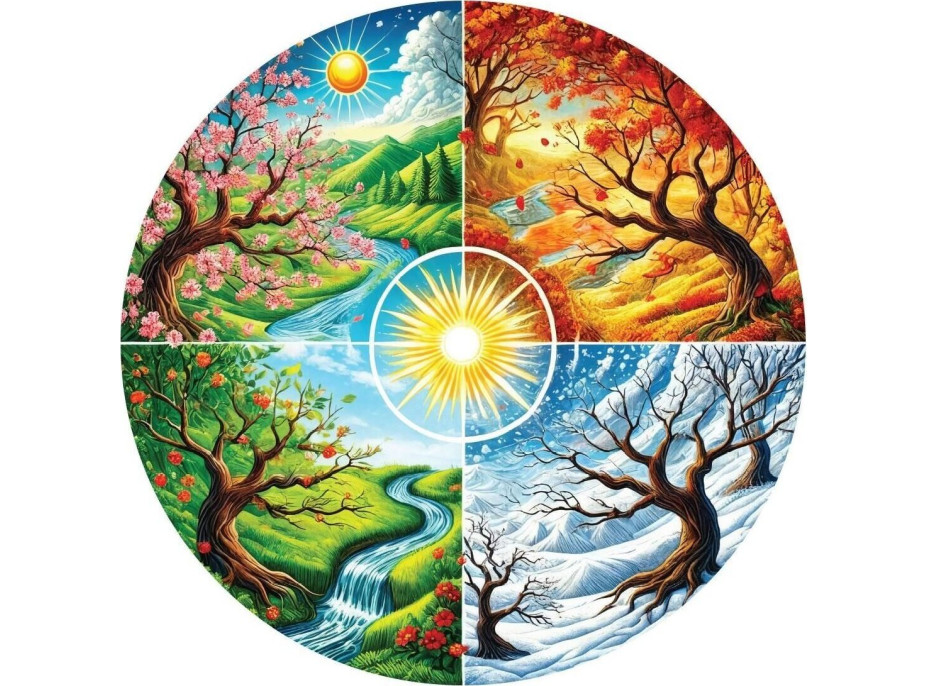 ART PUZZLE Kulaté puzzle Kolo čtyř ročních období 570 dílků