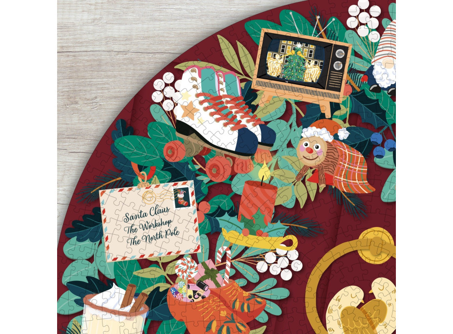 RIDLEY'S GAMES Kulaté puzzle Odpočítávání do Vánoc 1000 dílků