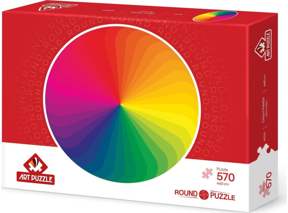 ART PUZZLE Kulaté puzzle Paleta barev 570 dílků