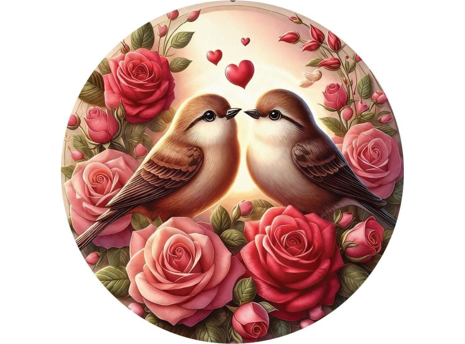 ART PUZZLE Kulaté puzzle Růže a láska 570 dílků