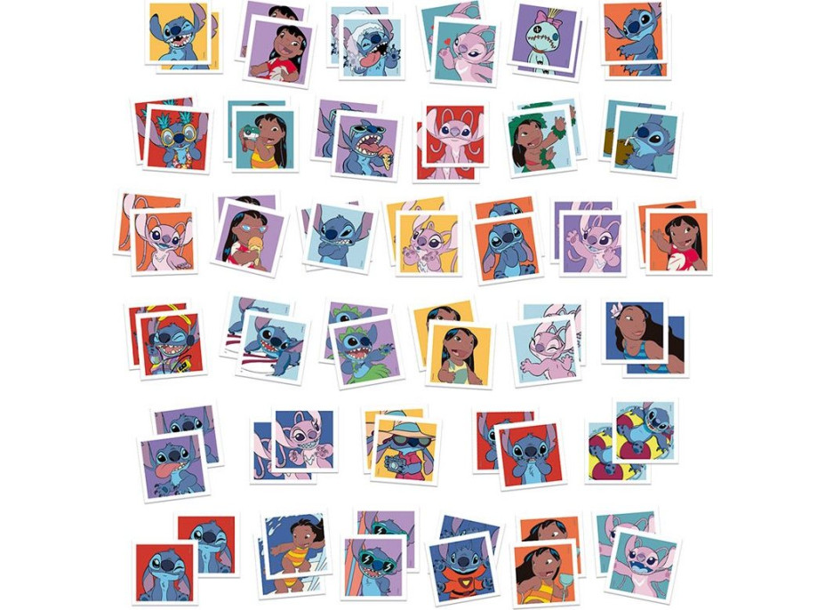 EDUCA Pexeso v kufříku Stitch 72 kartiček