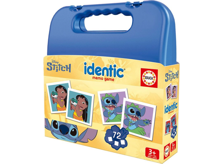 EDUCA Pexeso v kufříku Stitch 72 kartiček