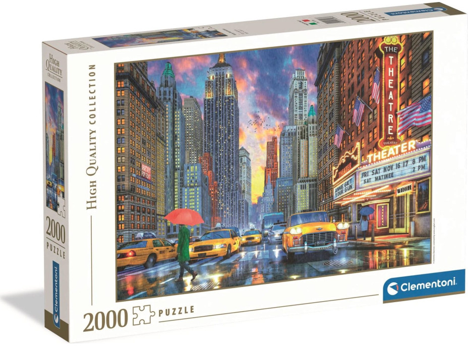 CLEMENTONI Puzzle Děštivý Manhattan 2000 dílků