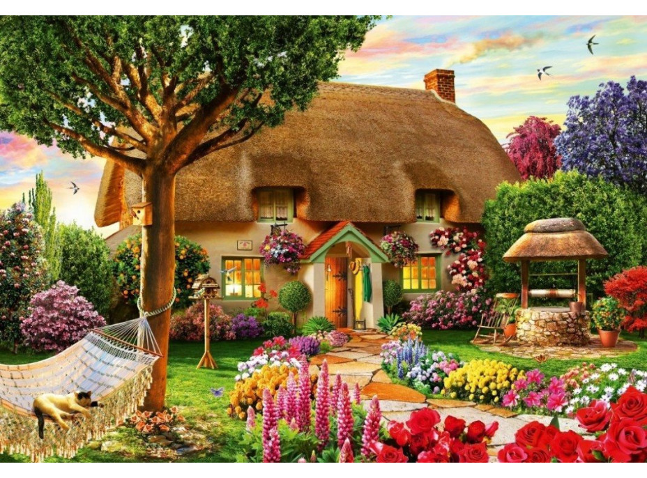 BLUEBIRD Puzzle Došková chalupa 1000 dílků