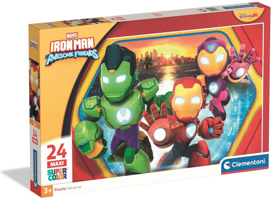 CLEMENTONI Puzzle Iron Man a jeho úžasní přátelé MAXI 24 dílků