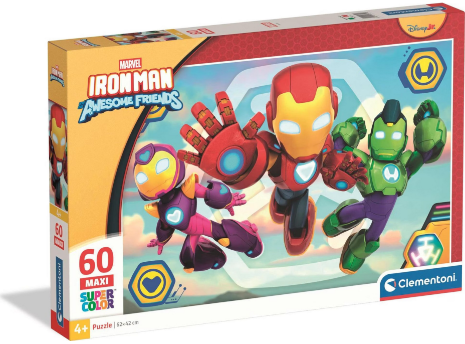 CLEMENTONI Puzzle Iron Man a jeho úžasní přátelé MAXI 60 dílků