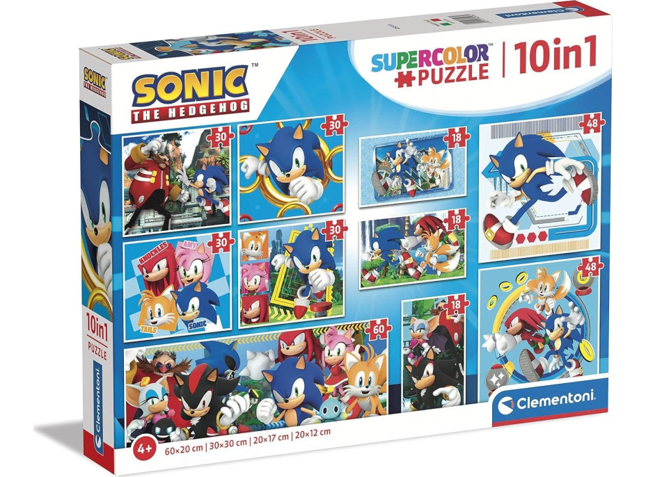 CLEMENTONI Puzzle Ježek Sonic 10v1