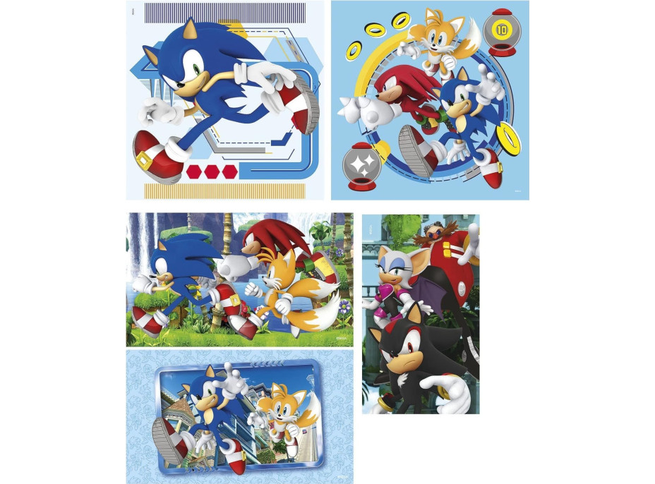 CLEMENTONI Puzzle Ježek Sonic 10v1