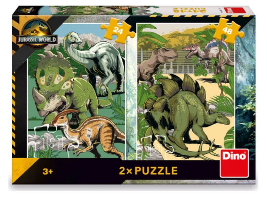 DINO Puzzle Jurský svět 24+48 dílků