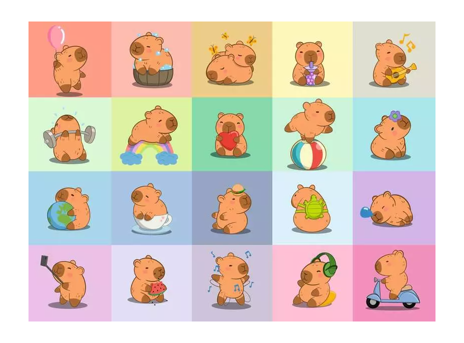 RAVENSBURGER Puzzle Kapybara XXL 100 dílků