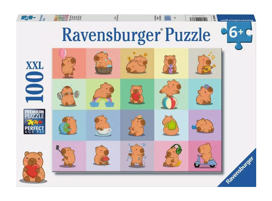 RAVENSBURGER Puzzle Kapybara XXL 100 dílků