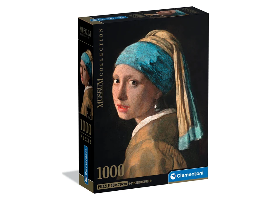 CLEMENTONI Puzzle Museum Collection: Dívka s perlou 1000 dílků