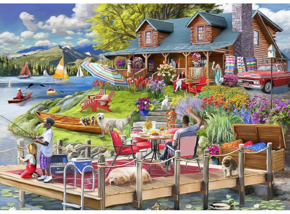 BLUEBIRD Puzzle Odpočinek u jezera 500 dílků