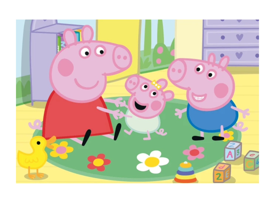 DINO Puzzle Prasátko Peppa: Domov 24+48 dílků