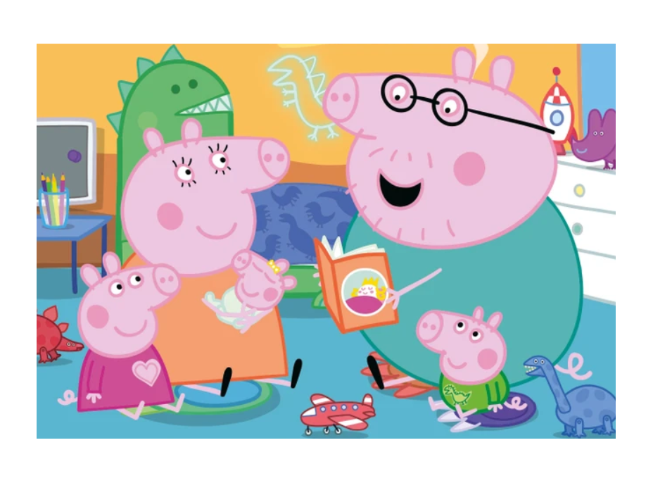 DINO Puzzle Prasátko Peppa: Domov 24+48 dílků