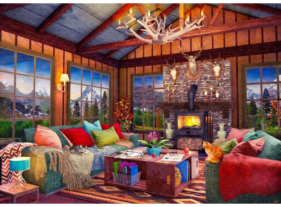 BLUEBIRD Puzzle Prázdninová chata 500 dílků