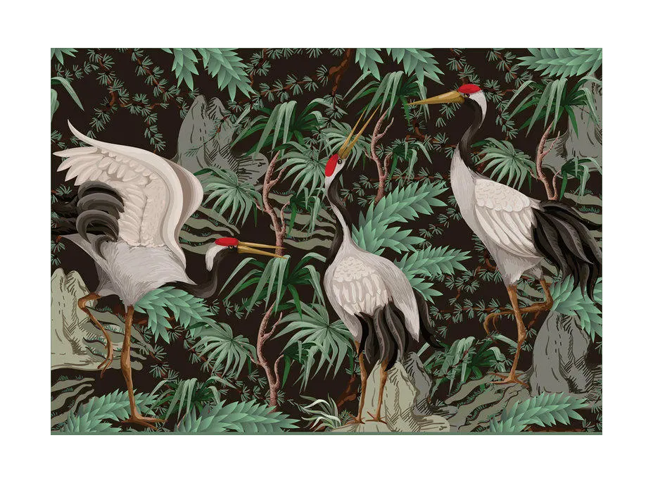 INTERDRUK Puzzle Secret Garden: Jeřábi 500 dílků