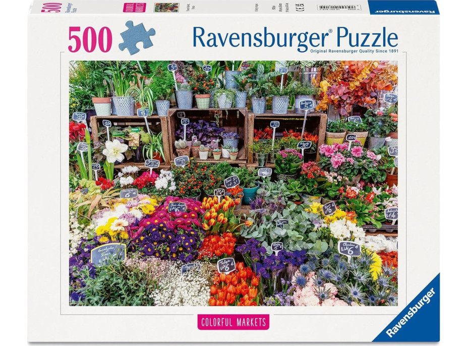 RAVENSBURGER Puzzle Francouzské tržiště 500 dílků