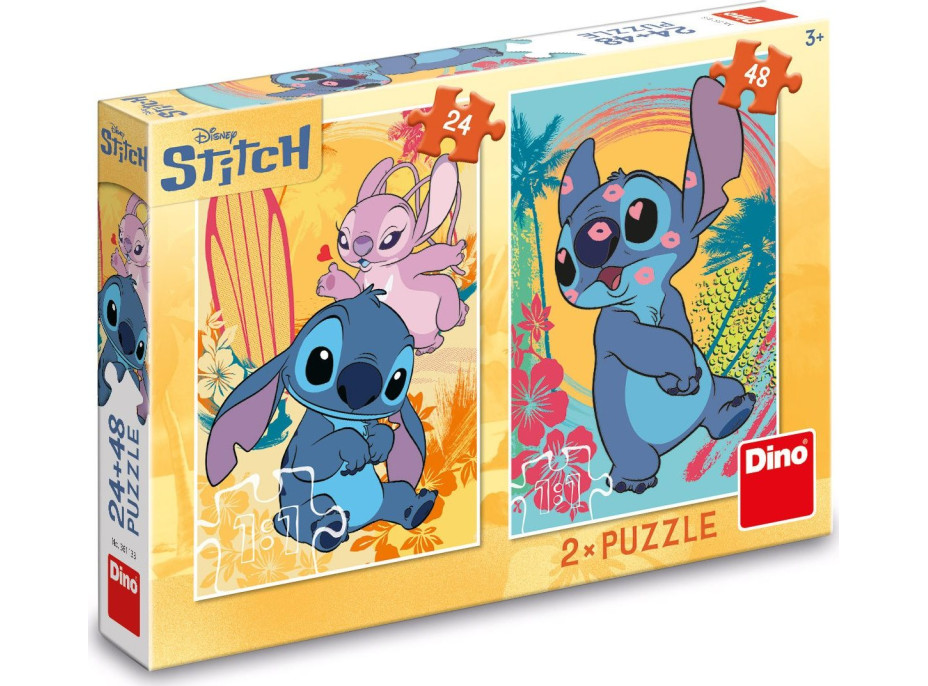DINO Puzzle Zamilovaný Stitch 24+48 dílků
