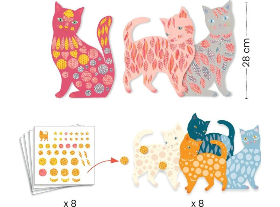 DJECO Tvoření z papíru Kočky