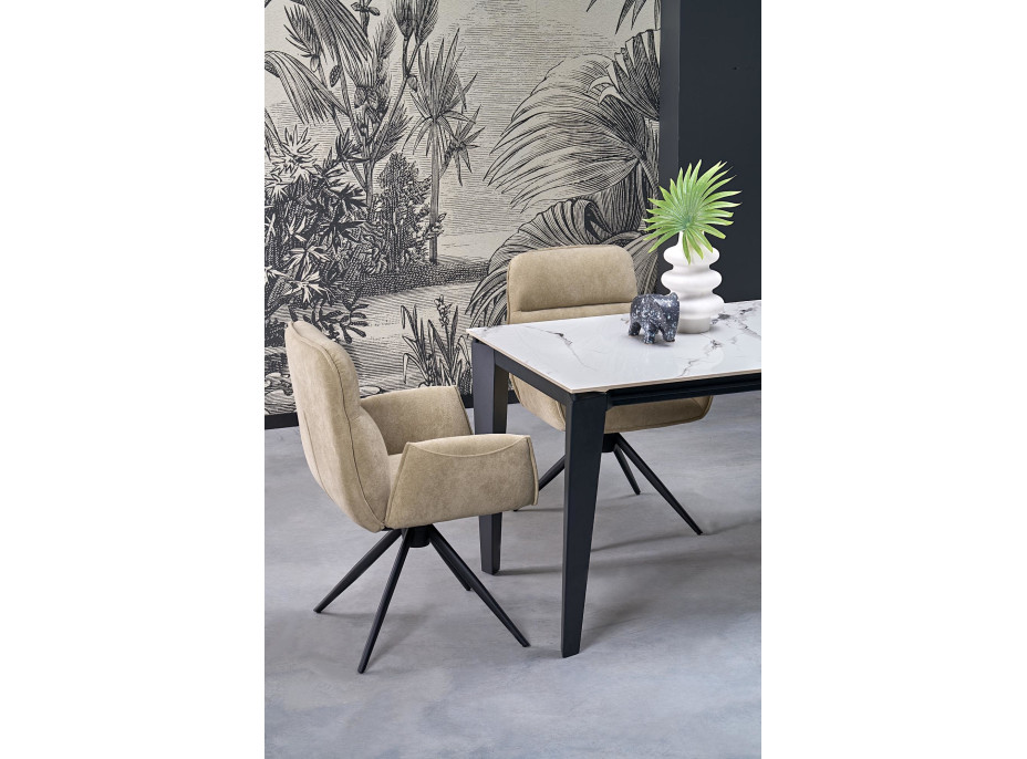 Jídelní otočná židle K574 - tmavě béžová