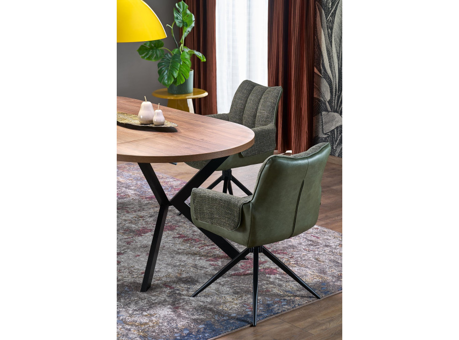 Jídelní otočná židle K579 - zelená