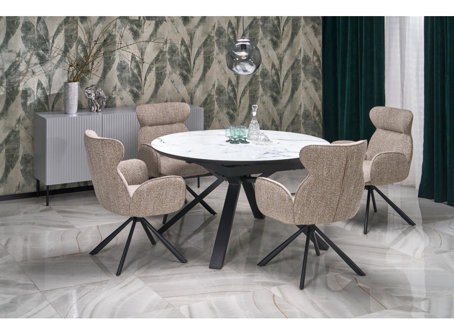 Jídelní otočná židle K571 - tmavě béžová