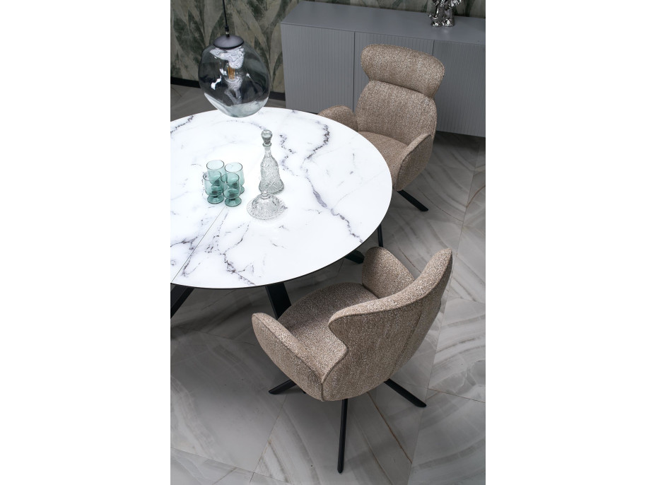 Jídelní otočná židle K571 - tmavě béžová