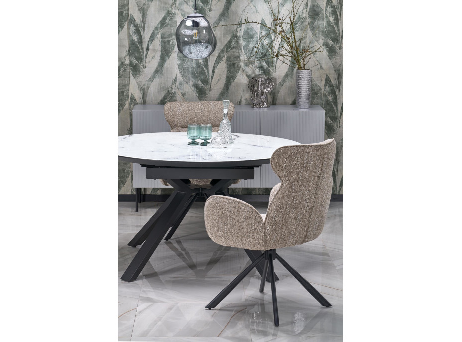 Jídelní otočná židle K571 - tmavě béžová