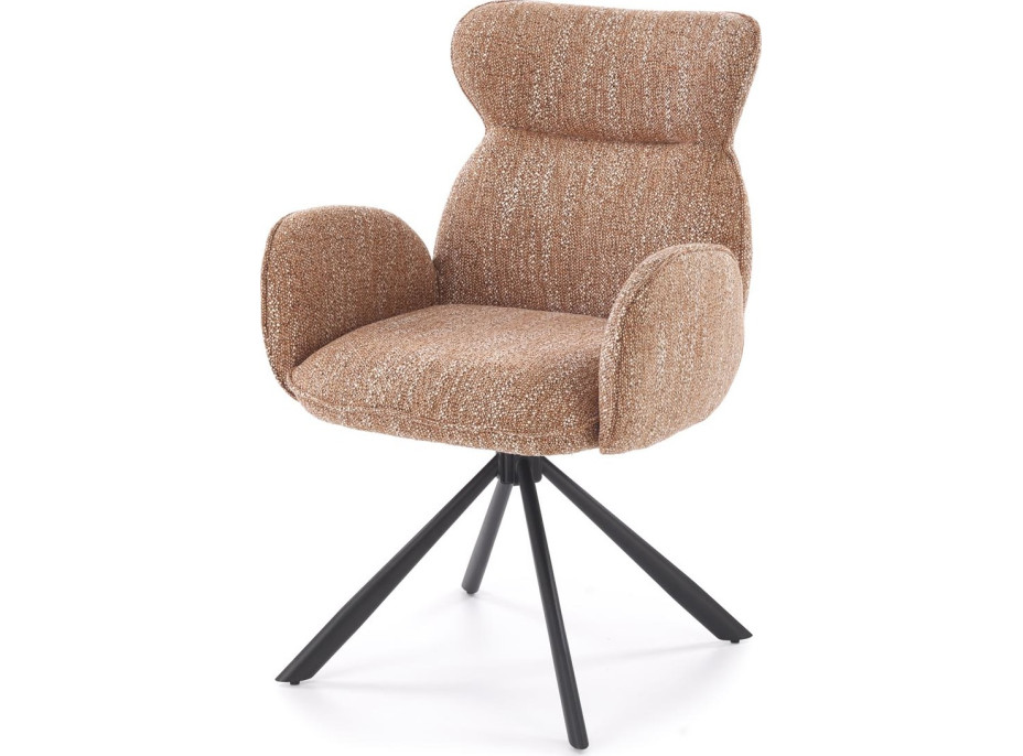 Jídelní otočná židle K571 - skořicově hnědá