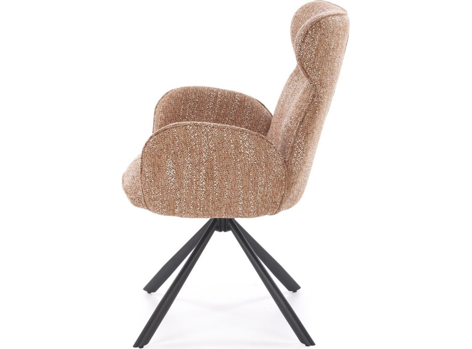 Jídelní otočná židle K571 - skořicově hnědá