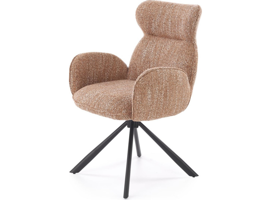 Jídelní otočná židle K571 - skořicově hnědá