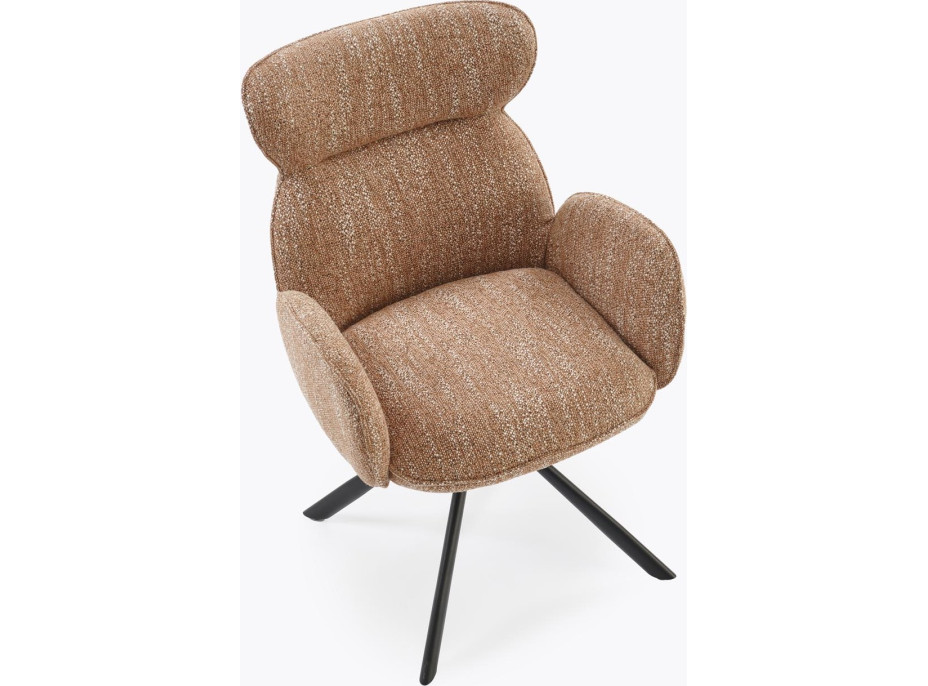 Jídelní otočná židle K571 - skořicově hnědá