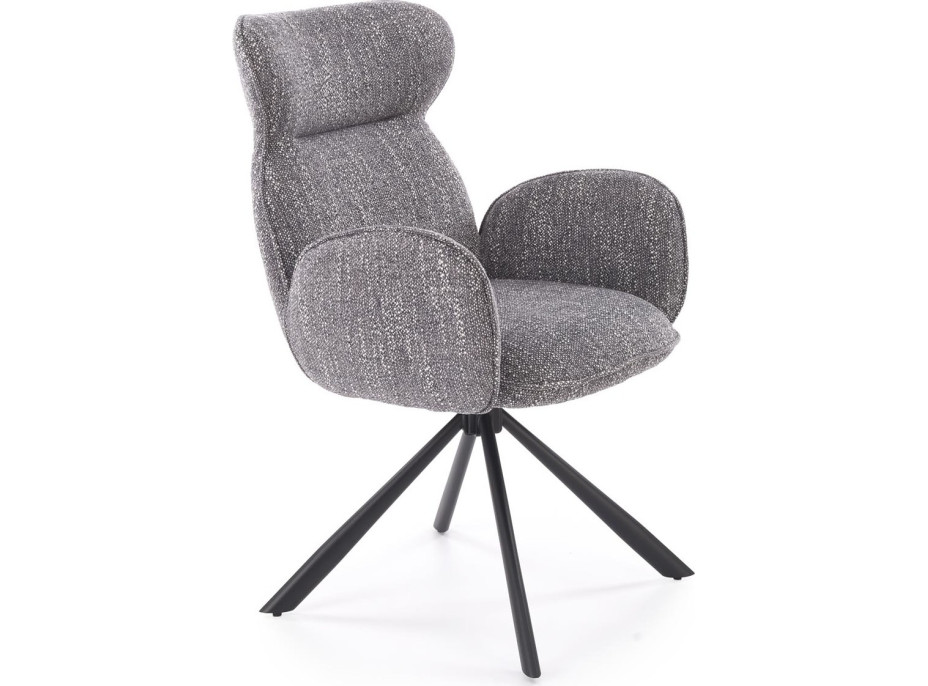 Jídelní otočná židle K571 - popelavě šedá