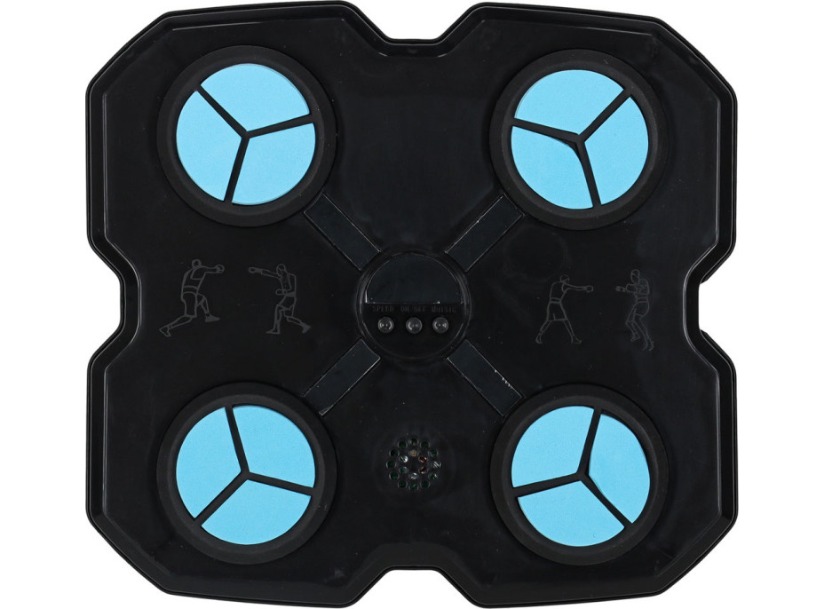 Boxerský nástěnný trenažér KX3006 s hudbou, LED a USB + rukavice