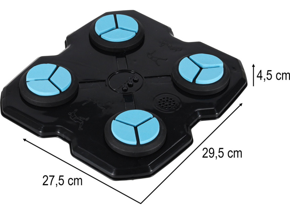 Boxerský nástěnný trenažér KX3006 s hudbou, LED a USB + rukavice