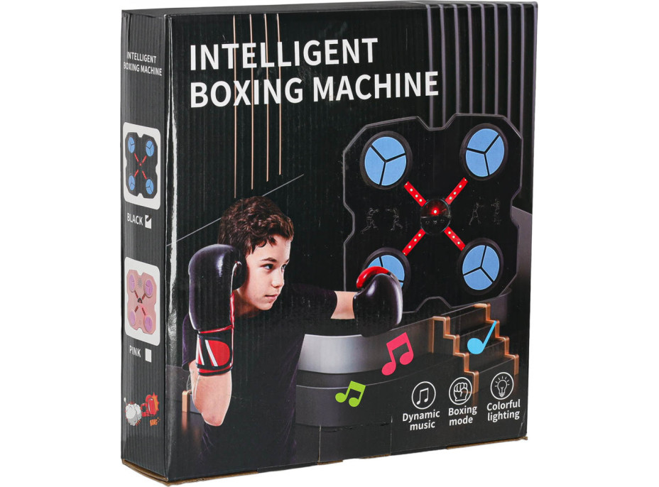 Boxerský nástěnný trenažér KX3006 s hudbou, LED a USB + rukavice