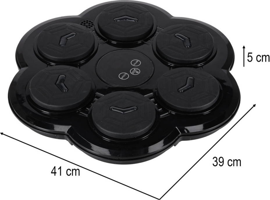 Boxerský nástěnný trenažér KX3007 s hudbou, LED a USB + rukavice