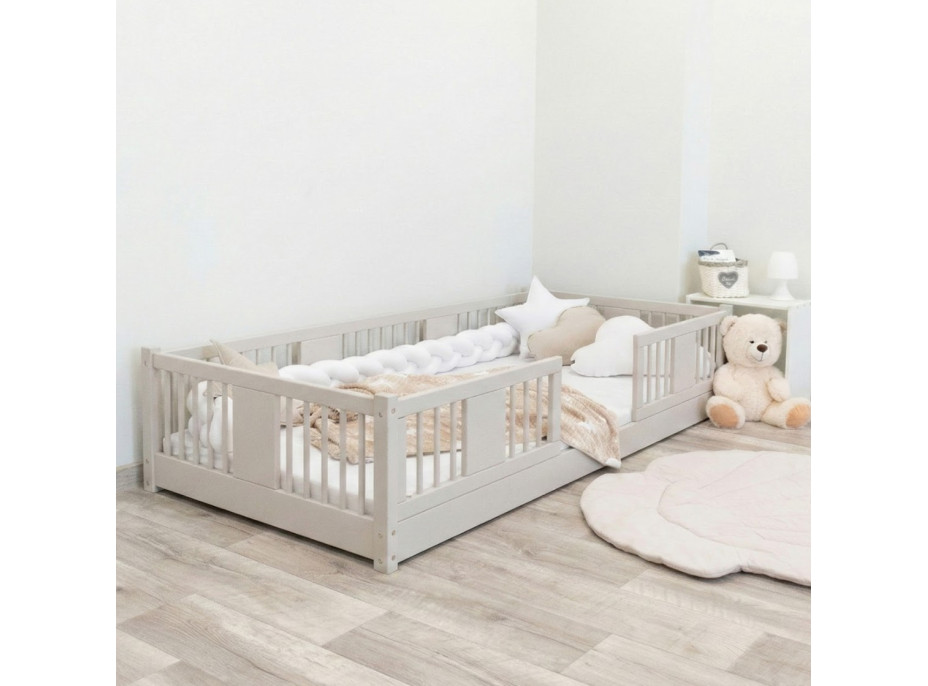 Dětská Montessori postel z masivu borovice LUNA - 160x80 cm